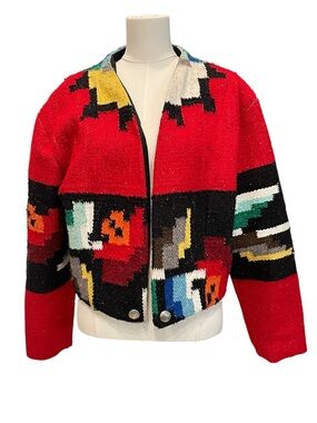 Dion vintage serape Western-style jacket L